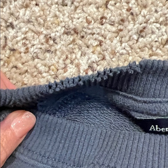 Abercrombie & Fitch Navy Sweatshirt with White Logo - Picture 4 of 10